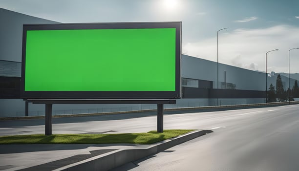 Blank Billboard Mockup on Roadside photo