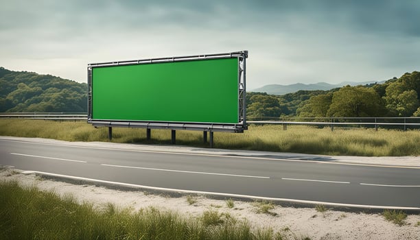 Green Billboard on a Roadside photo