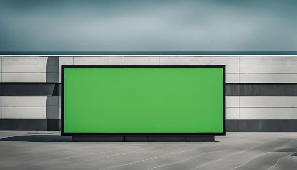 Green Screen Billboard on a City Street photo