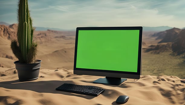 Computer in Desert photo