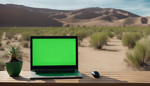 Laptop in the Desert photo