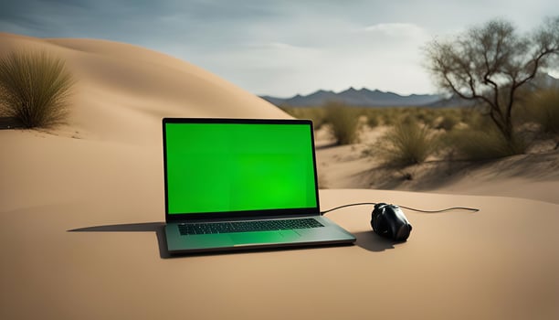 Laptop in the Desert photo