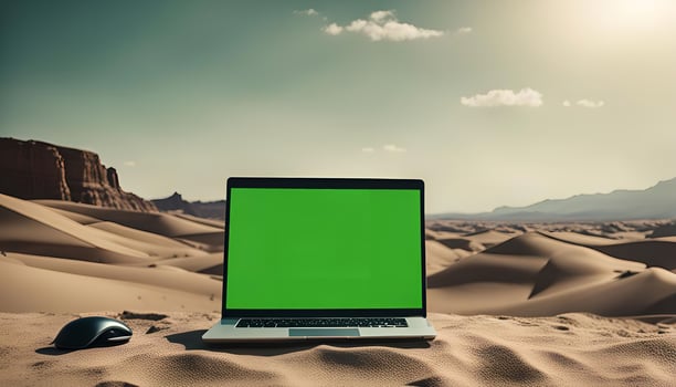 Laptop in the Desert photo