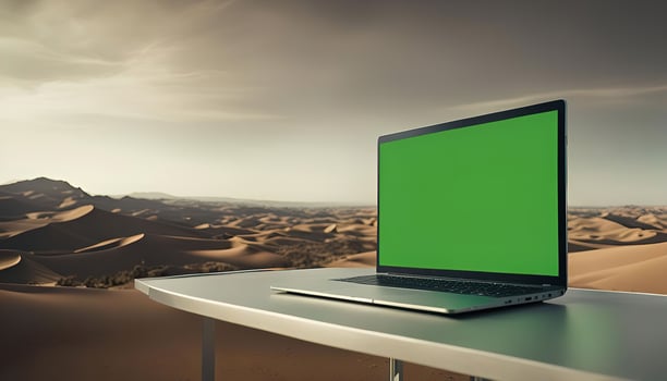 Laptop in the Desert photo