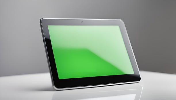Tablet with Green Screen Display photo