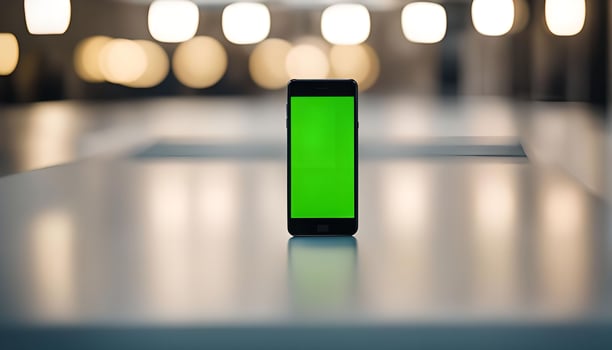 Green Screen Smartphone on a Table photo