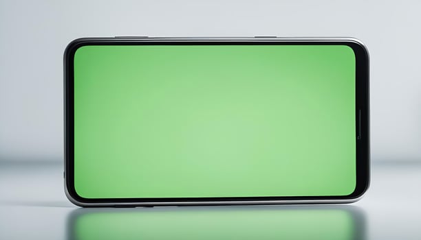 Smartphone with Green Screen Mockup photo