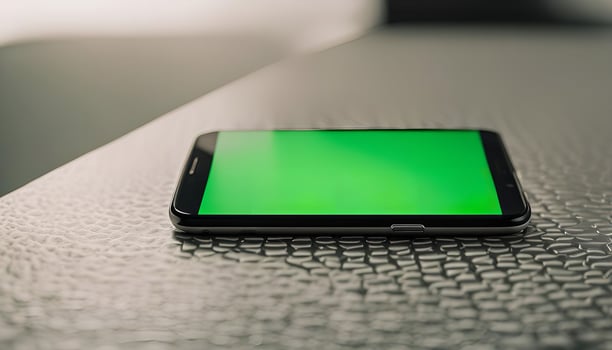 Green Screen Smartphone on a Table photo