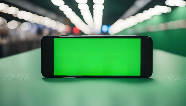 Green Screen Phone Mockup photo