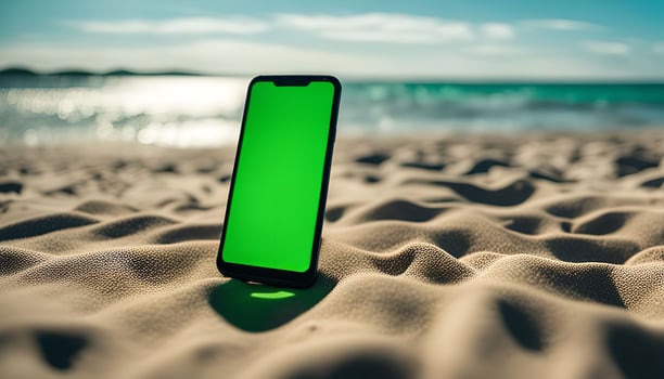 Smartphone on the Beach photo