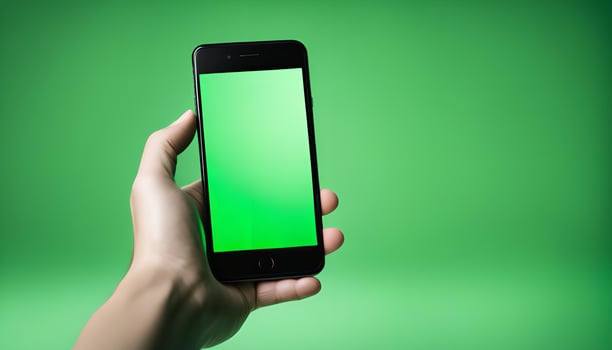 Smartphone with Green Screen photo