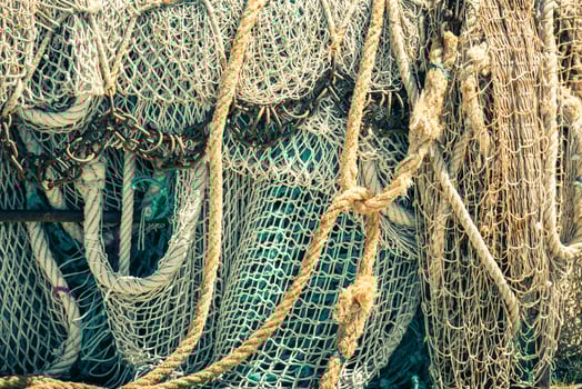Old fishing nets photo