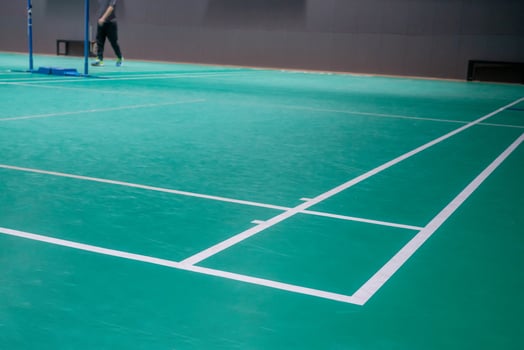 men are playing badminton indoor photo