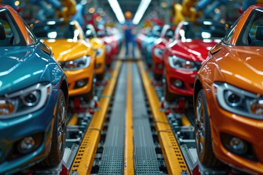 Automotive Assembly Line Cars Production Factory photo