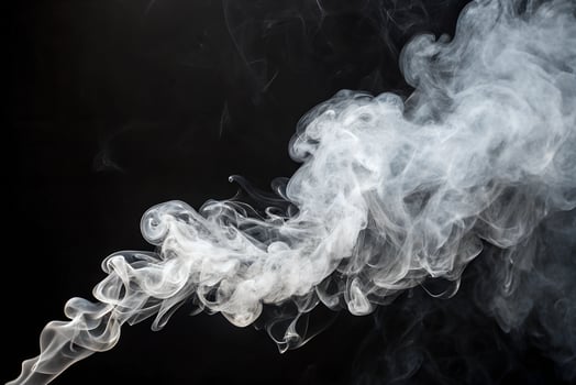white smoke on black background photo