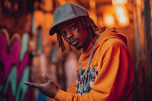 Dynamic Hip-Hop Portrait photo