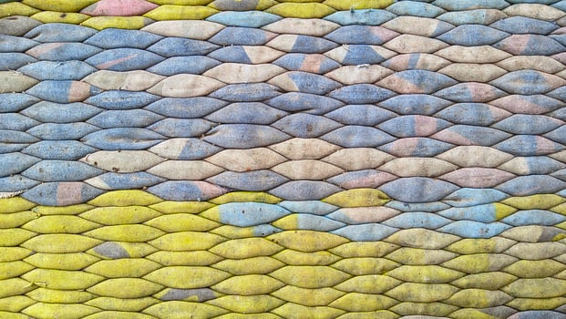 Textured woven mat background photo