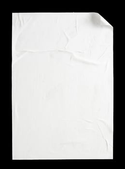 white glued poster mockup photo
