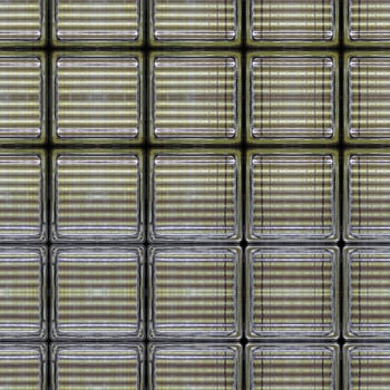 Seamlessly tileable patterned grid of glass bricks creates a uniform design with reflective surfaces photo