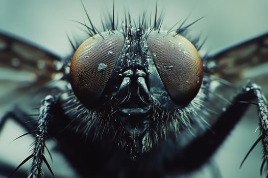 Close-up view of a butterfly highlighting intricate details of its face and vibrant colors photo
