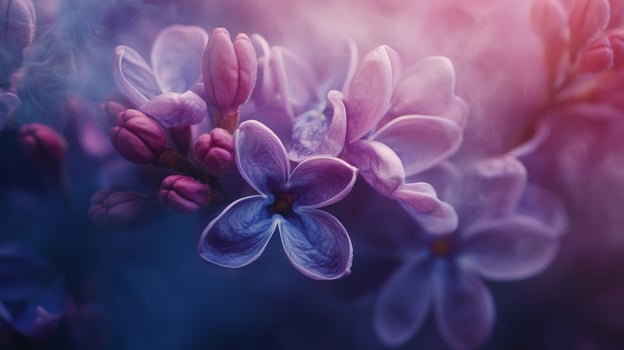 Delicate white flowers bloom in soft light during springtime photo