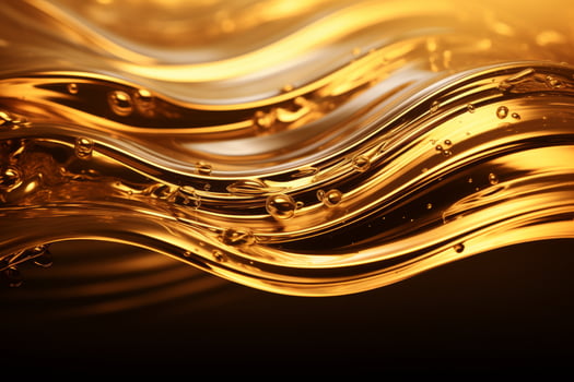 Flowing golden liquid abstract photo