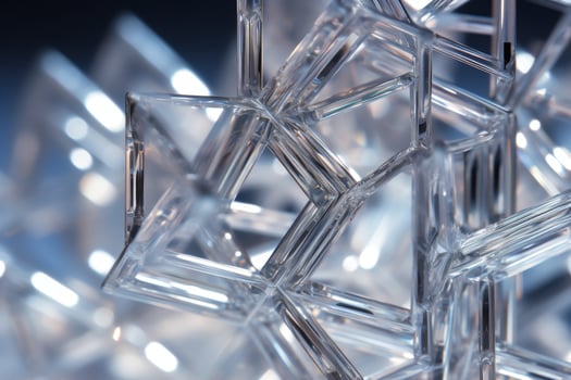 Intricate crystal glass structure photo