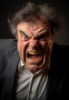 Angry businessman shouting photo