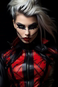 Dramatic gothic makeup and fashion photo