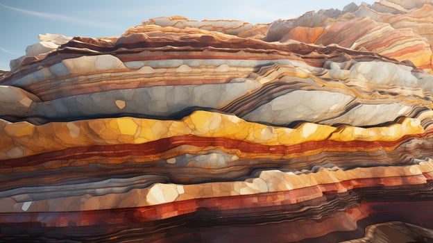 Vibrant Geological Formations in Desert Landscape photo