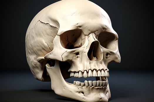 Detailed human skull anatomy photo