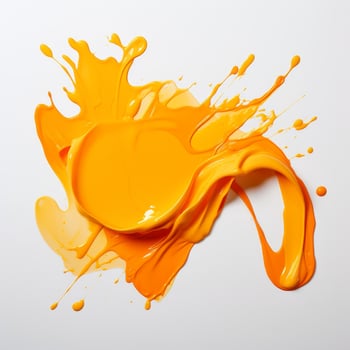 Vibrant orange paint splash photo