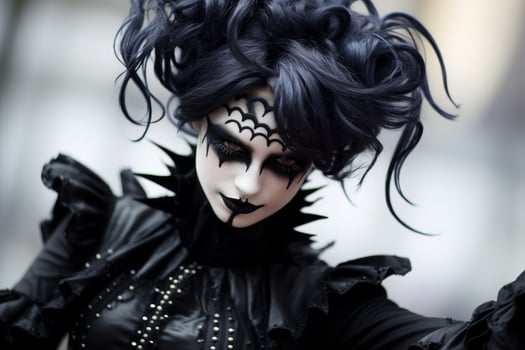 dark gothic fashion portrait photo