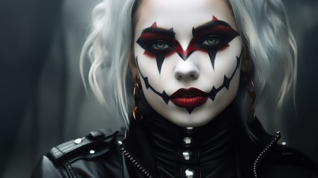 dramatic gothic makeup portrait photo
