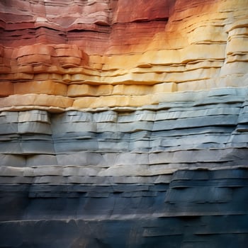 Vibrant Layered Rock Formation photo