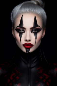 dramatic gothic makeup portrait photo