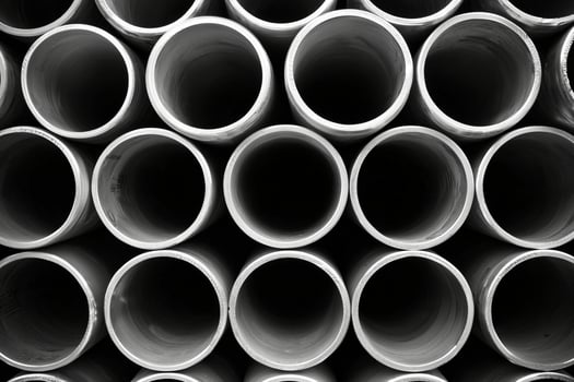 A black and white photo of a bunch of pipes