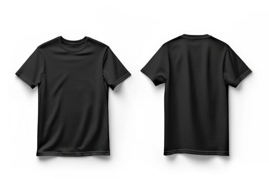 Black T Shirt Mockup Front And Back View photo