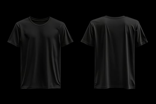 Black T Shirt Front And Back photo