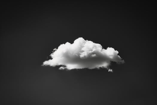A black and white photo of a cloud