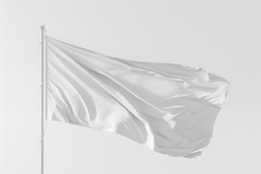 White flag waving in the wind photo