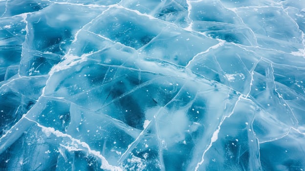 Ice on the surface of the water photo