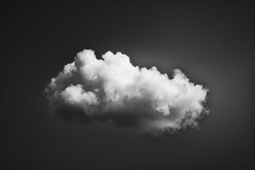 A black and white photo of a cloud