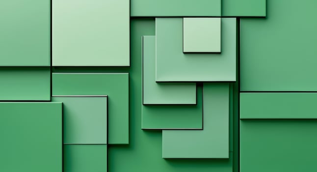 Abstract green background with overlapping square shapes in a modern geometric designAbstract green background with overlapping square shapes in a modern geometric design. photo