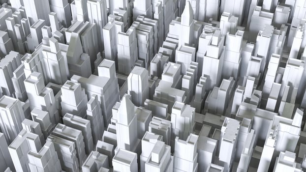 The City Building for architectural or Business concept 3d rendering. photo