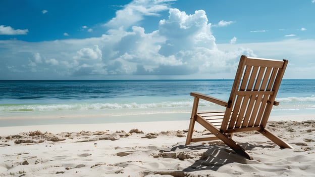 Relaxing Beach Chair with Scenic Ocean View photo
