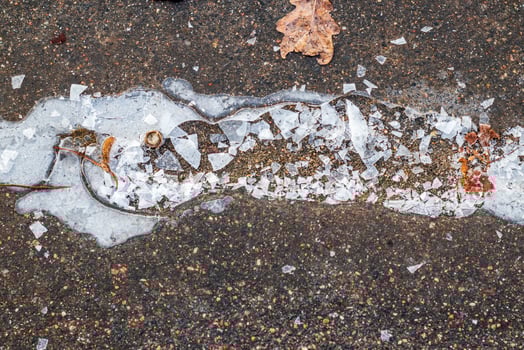 Concept shot of the cracked ice on ground. Background photo