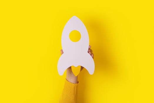 startup business on yellow photo