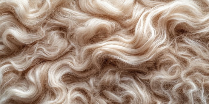 Wool textures in soft beige tones create a natural and warm appearance photo