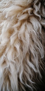 Soft and fluffy wool texture captured in close detail photo